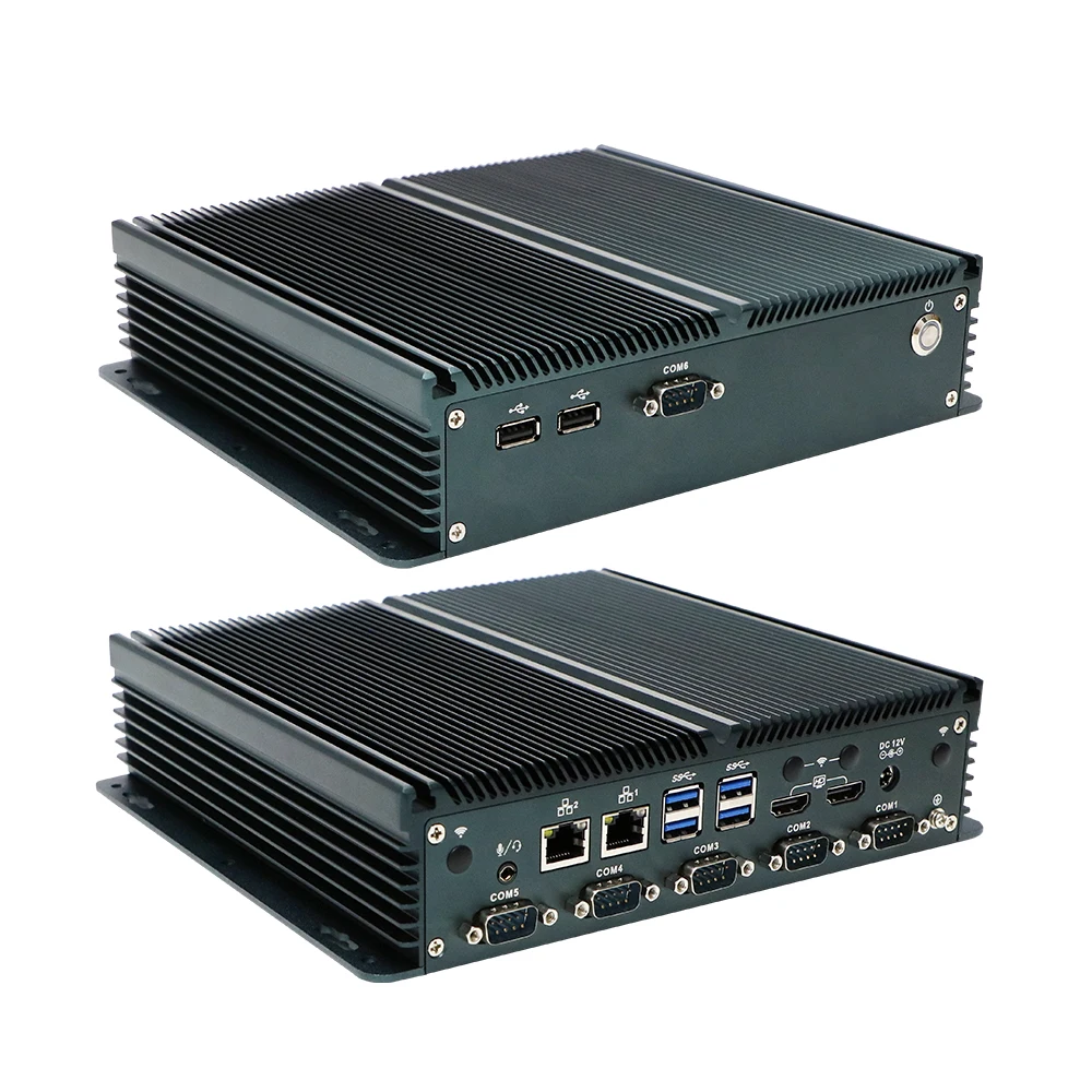 Iwill Fanless RS232 RS485 Com N100 Processor Industrial Desktop Computer PC for Rail traffic