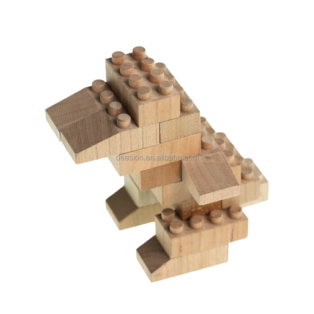 High quality nature solid wood BPA free ready for building up wooden toys penguin for kids