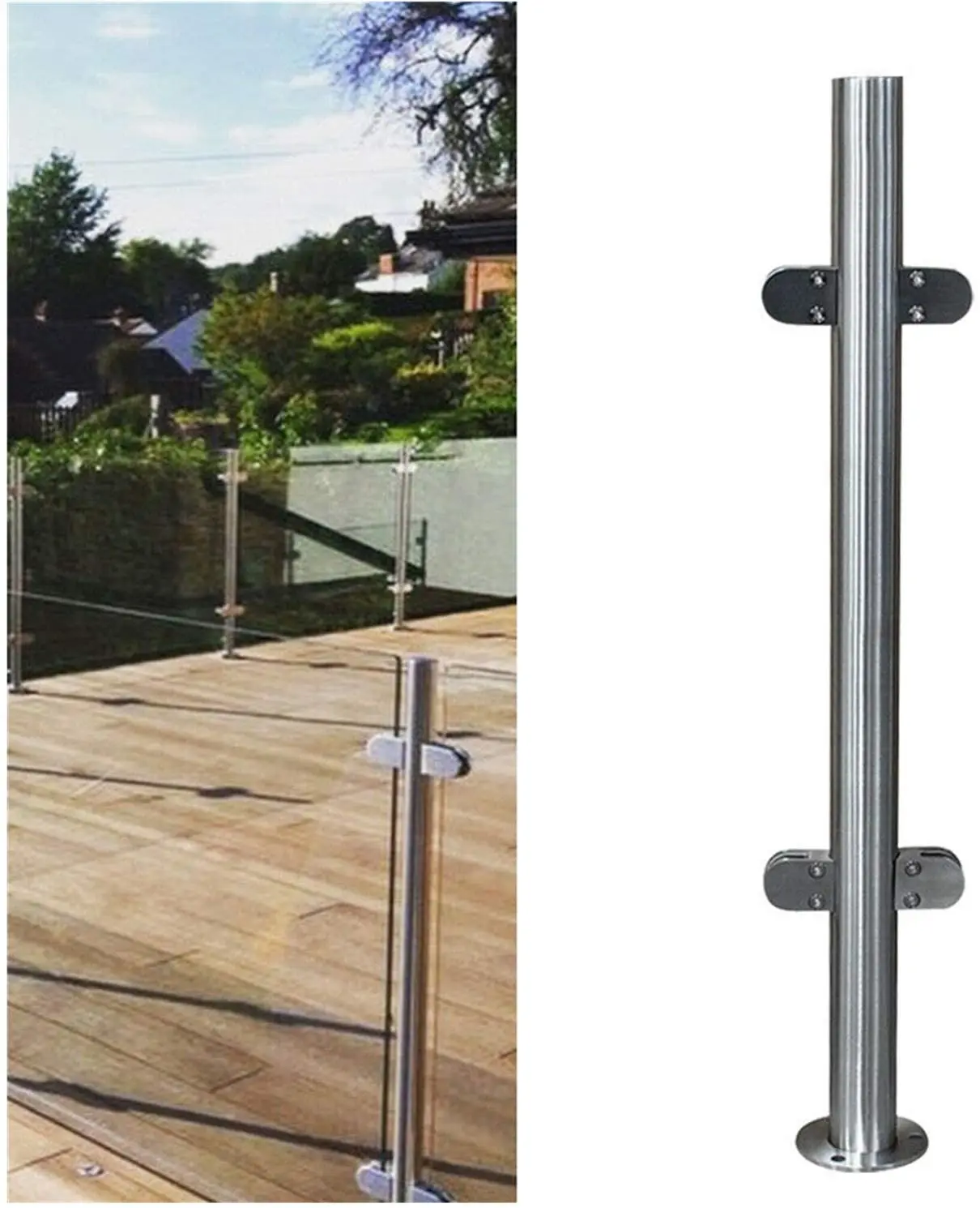 Легкие нержавеющие алюминиевые Кронштейны, закаленная рама, Балконный стеклянный забор для бассейна