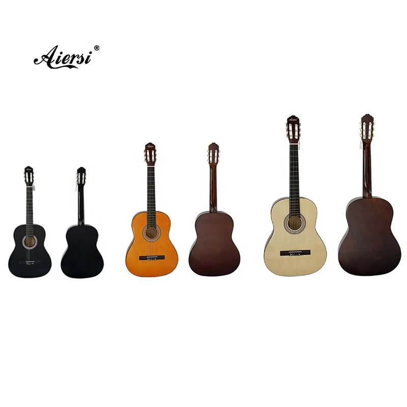 wholesale cheap price small size  30/34/36 inch Nylon String Classical Guitar all lindewood practice string Music instruments