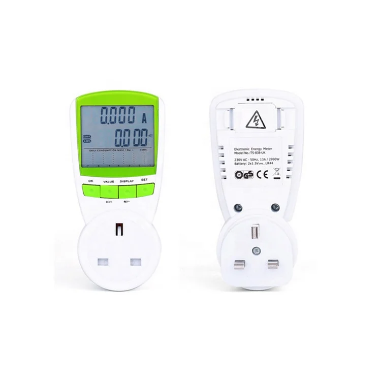 Digital power energy analyzer meter price low with Electricity Meter UK Plug