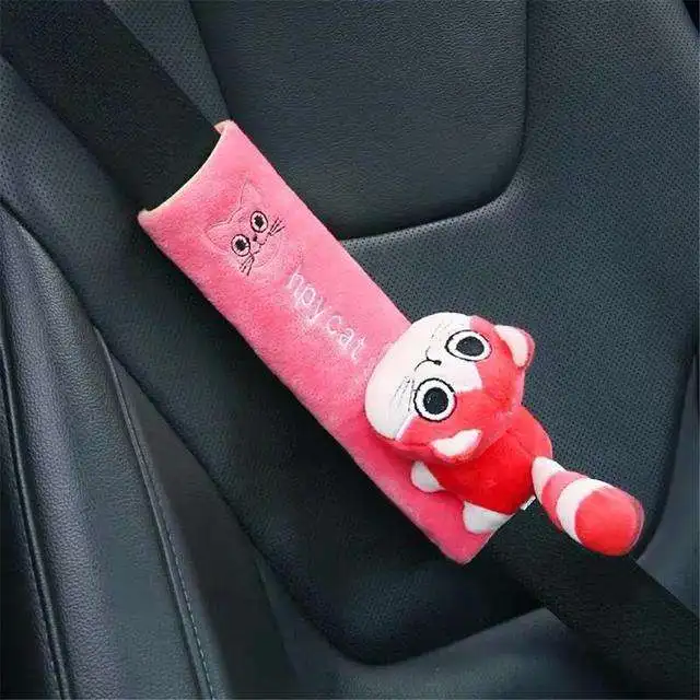 new Cute Cartoon Animal Ornaments Shoulder Cover Car Seat Safety Belt Protector Pad for Children and driver