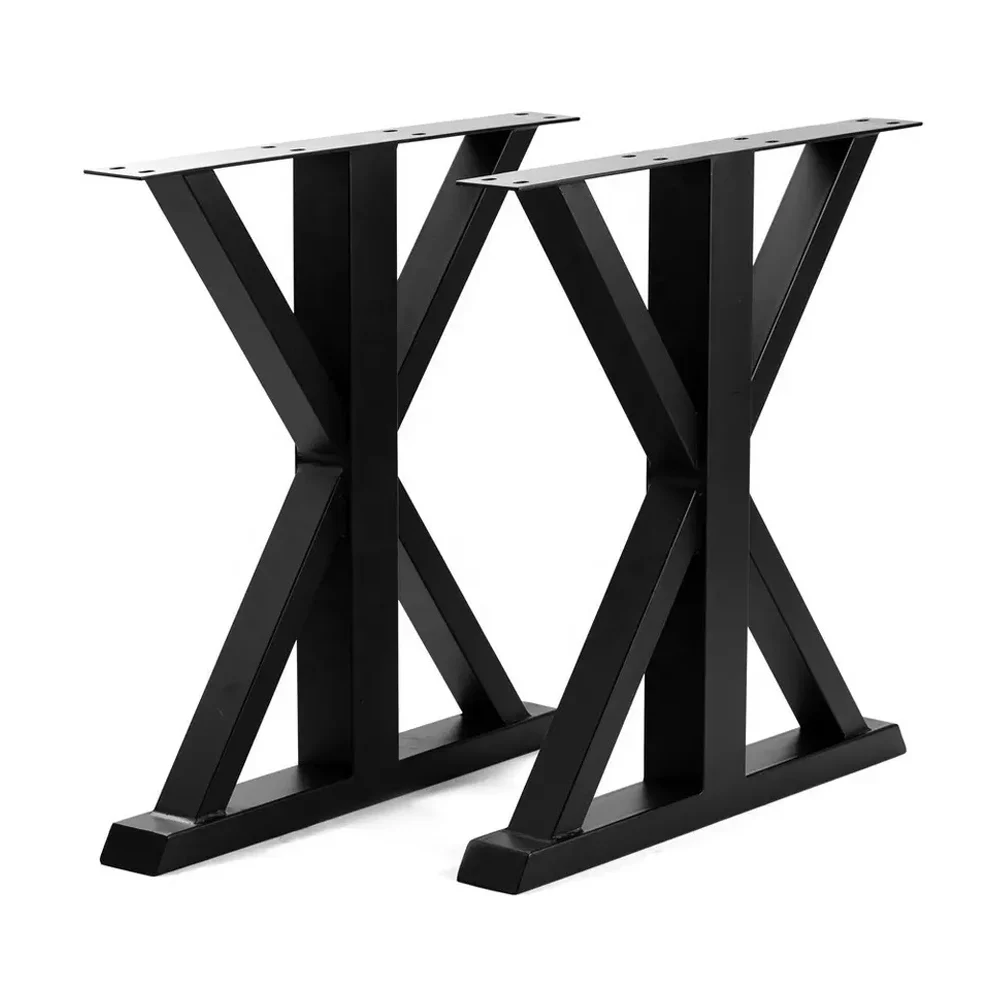 Factory Cheap Price 34 Inch 3 Rod Industrial Iron Metal Hairpin Table Legs Desk Dining Legs Hair Pin Legs