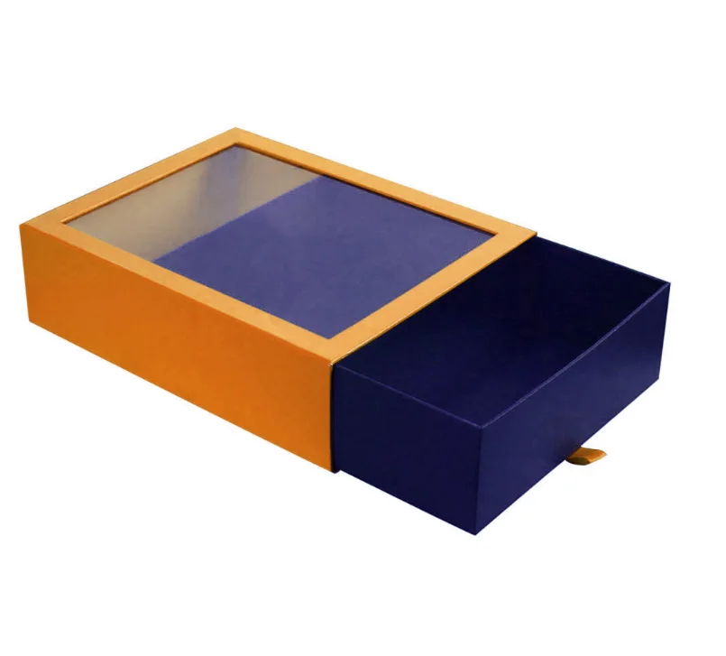 Square Cosmetic Mug Packaging Luxury Box Custom Logo Drawer Sliding Paper Gift Boxes With Window Lid