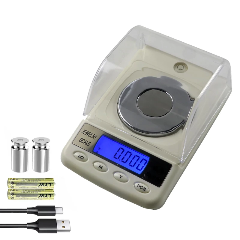 500g Mini Portable Electronic Digital Scale 0.001g High Accuracy Pocket Jewelry Diamond Gem Weight Balance Scale