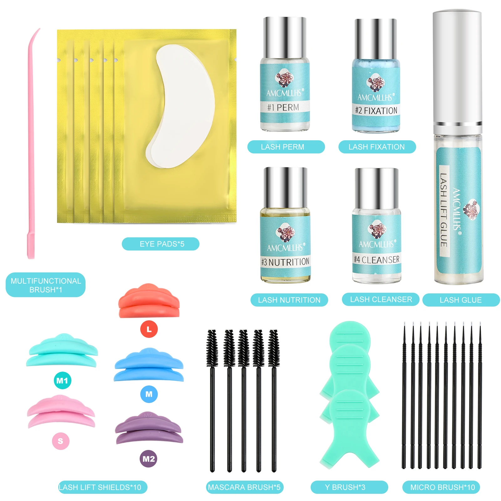 Mild Formula Wholesale Custom Eyelashes Perm Curl Solution Eyebrow Lamination And Lash Lift Kit & Accessories