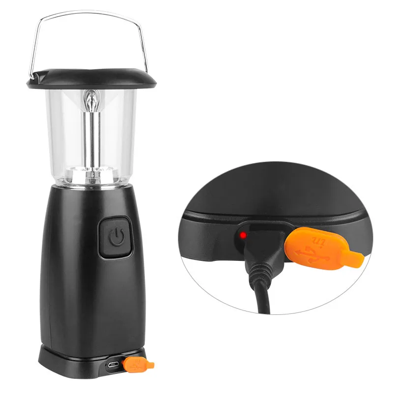 6 LED Solar and Dynamo Powered Camping Lantern USB Output phone charger Rechargeable brightness setting Solar emergency Lantern