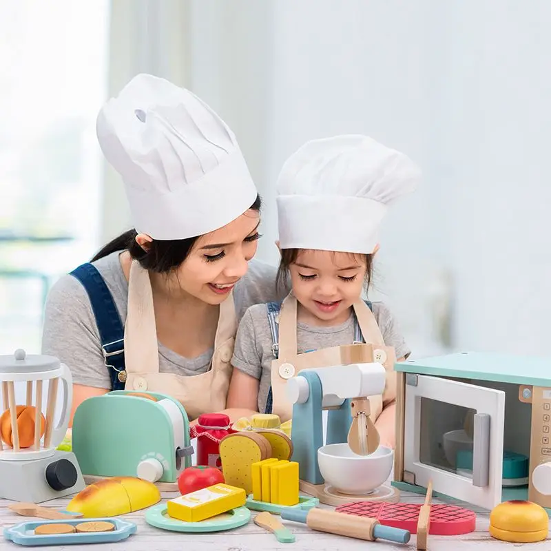 WANHUA деревянные игрушки кухня игровой набор притворяться игра дошкольные кухонные