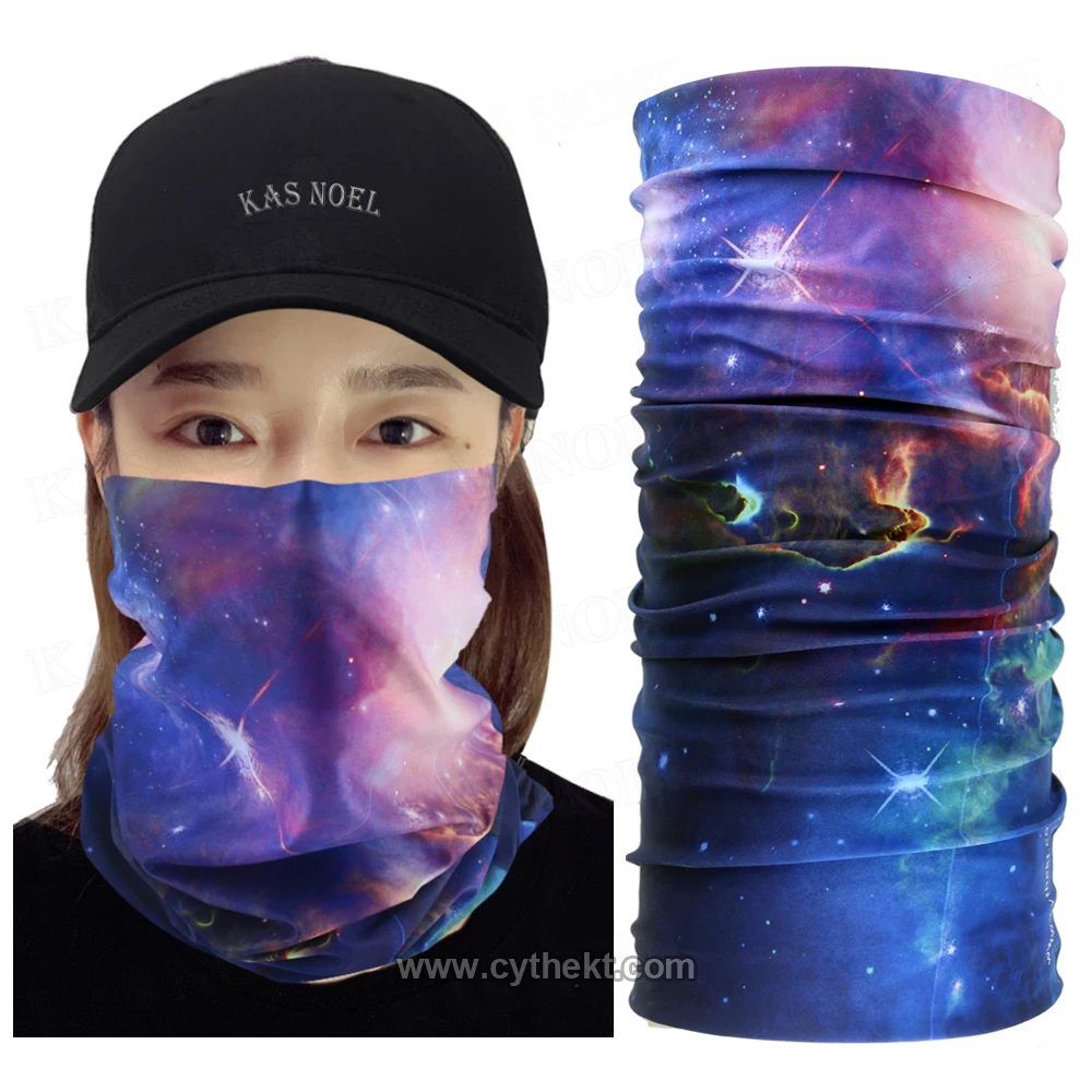 
New Quality Outdoor UPF 50+ 4 Way Stretch Seamless Milk Silk Face Wrap Scarf Multifunctional Tube Headwear Custom Face Bandana 
