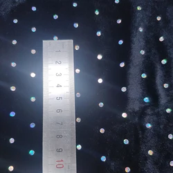 velvet fabric for garment clothing foil laser dot 92%Polyester 8%Spandex 4 way stretch textile custom elastic fashion