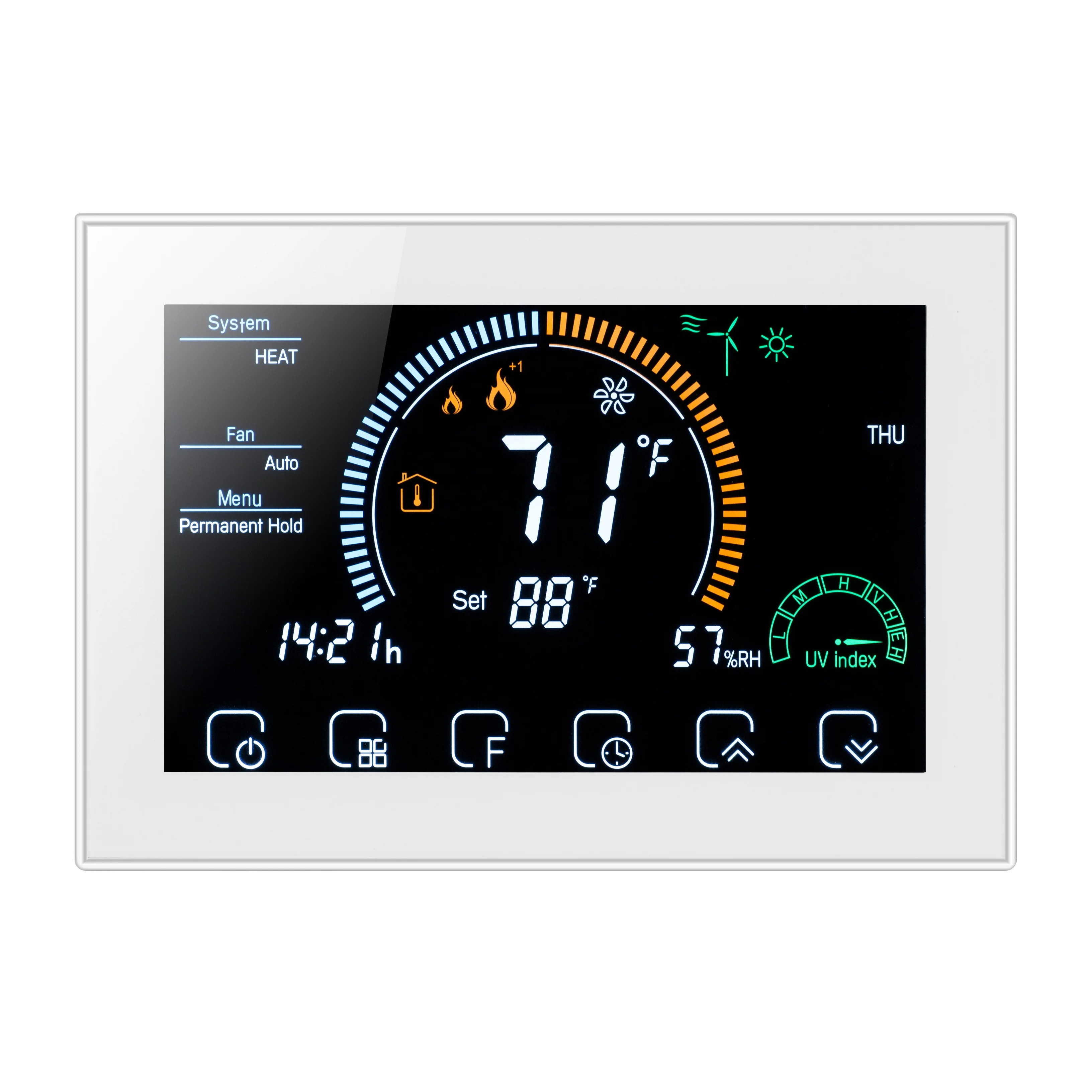 3 шаг нагрева/2 шаг охлаждения Беспроводной Wi-Fi терморегулятор приложение Tuya управления светодиодный сенсорный экран термостат теплового насоса