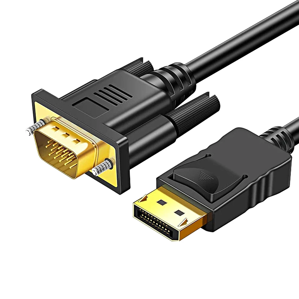 DisplayPort DP to VGA Cable Adapter HD 1080P For Laptop Computer PC HDTV Projector Monitor Display Port to VGA Converter Cable