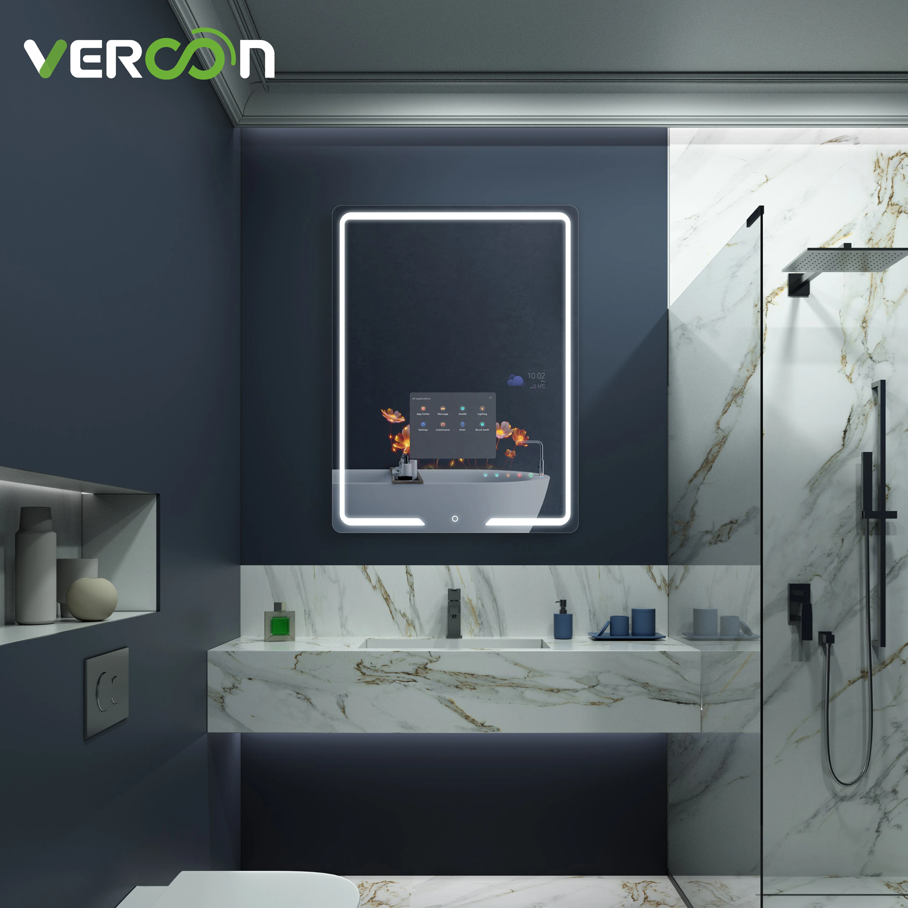 2024 Vercon developed touch screen High cost performance smart mirror smart mirror magic intelligent mirrors with wifi