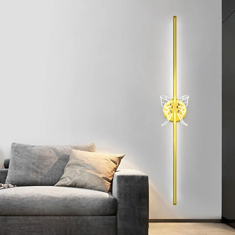Wall Lamps Nordic Minimalist Wall Light With Butterfly  New Style Vintage Nordic Mounted Art Deco Modern Wall Lamp