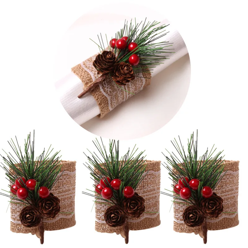Table Decoration Individual Banquet serviette de napkin ring christmas holder, napkin ring christmas, christmas deer napkin ring