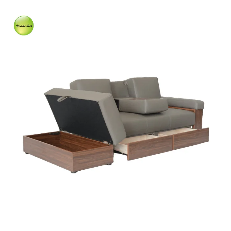 Sofa Cum Bed Save Place Factory Price Modern Design Living Room Furniture Sofa Bed With Storage Box
