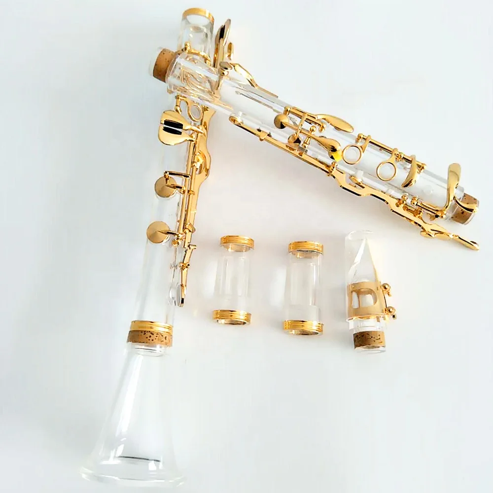 German system/ clarinet instrument transparent G tone gold plated 20 keys /22 keys (62258167536)