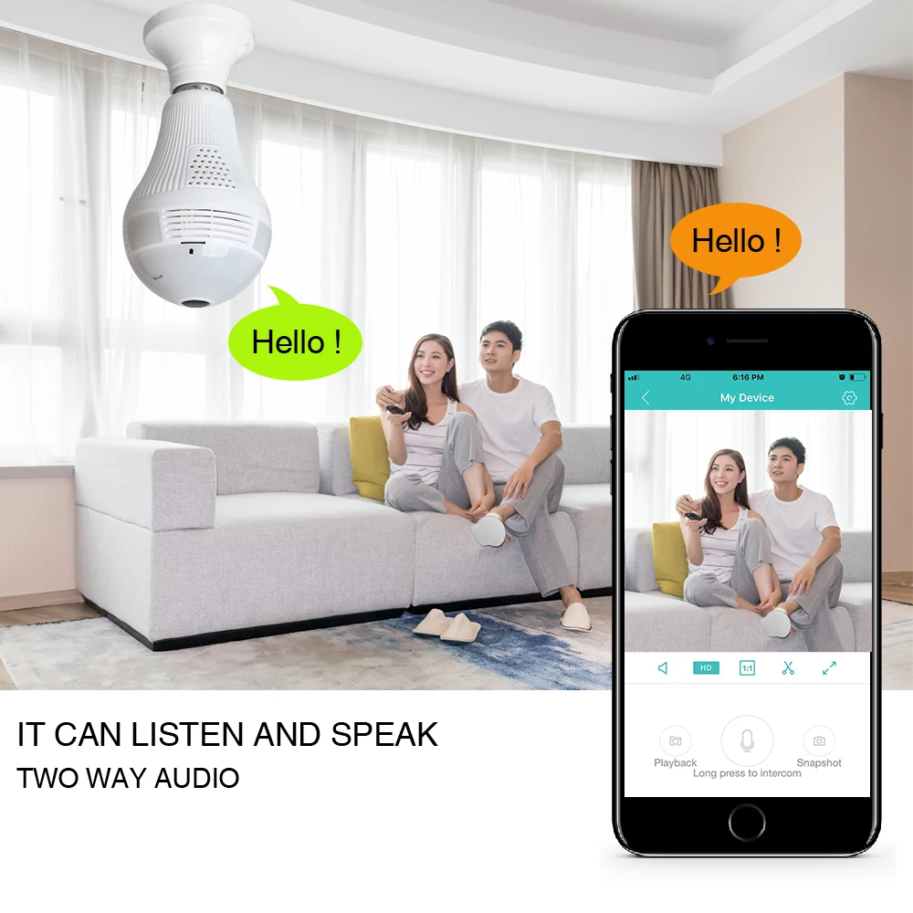 LOOSAFE 1.3MP двухсторонняя аудиокамера монитор камера видеонаблюдения с лампочками для детей 960p мини-камера датчиком движения