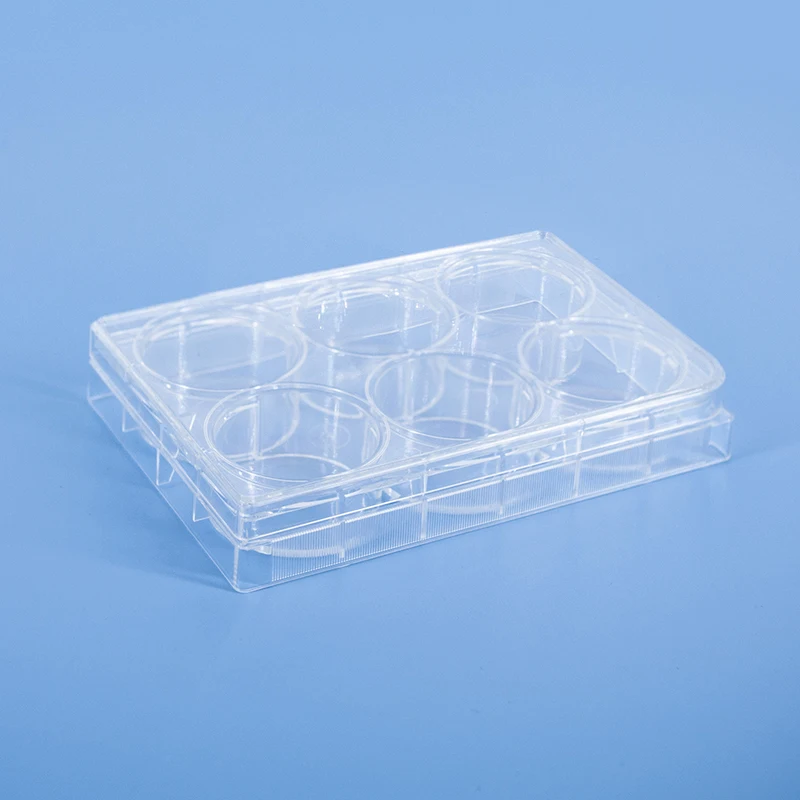 
 6-Well лабораторная одноразовая пластиковая чаша Петри прозрачная пластиковая Стерильная стеклянная чаша Петри круглая тарелка для культивирования  