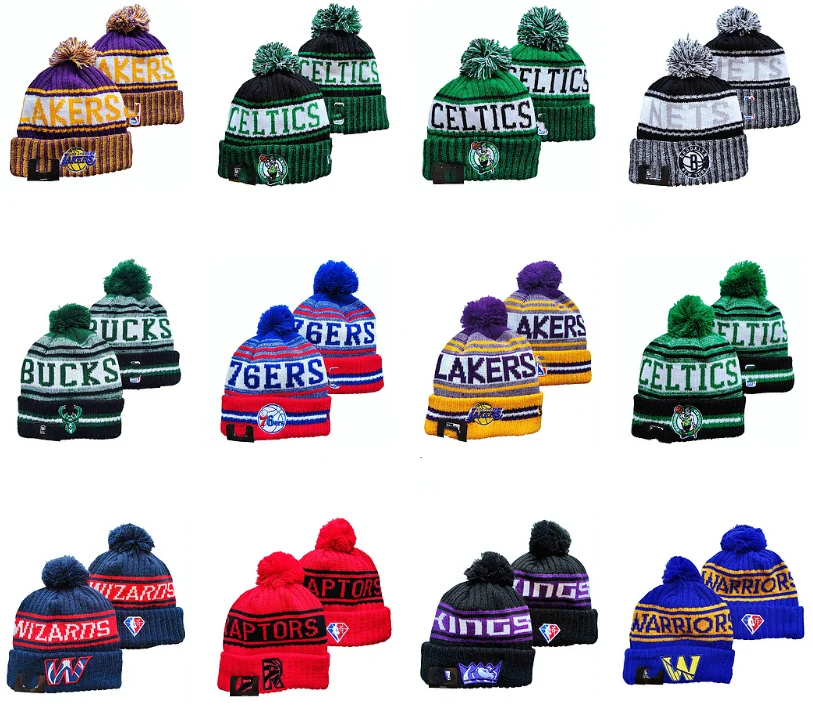 wholesale custom embroidery patch NBA-basketball team beanies hats for unisex