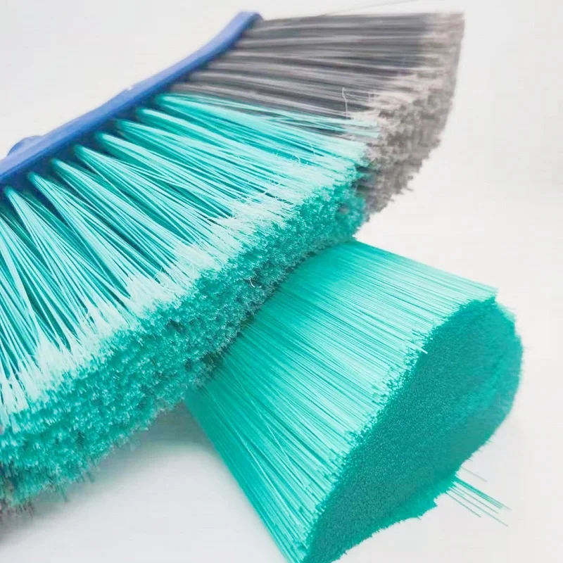 Factory direct sale plastic rubber Fine PET nylon broom bristle brush bristle for broom