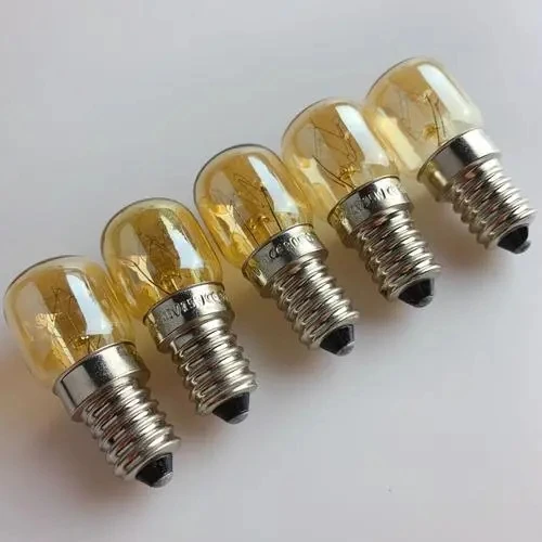 T25 15w 25w E14s clear glass incandescent tube oven light bulb 300 degree heat resistant refrigerator lamp bulb for sale