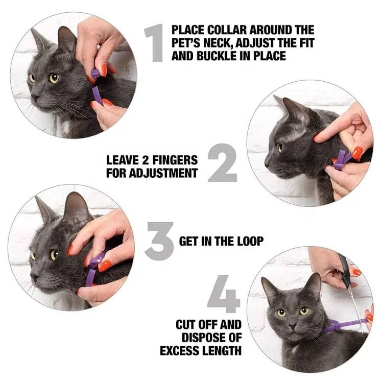 Custom Logo 3 in 1 set Anti Anxiety Stress Release Pheromone Adjustable Pet Calming Collar for Dogs Cats