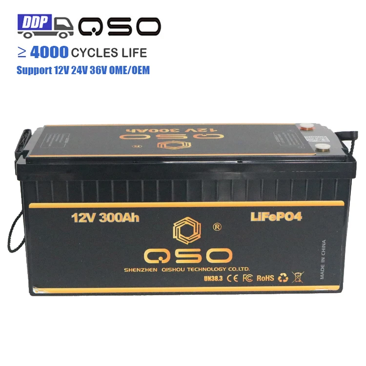 Shenzen Factory Price Life Po4 12V 100Ah 200Ah 300Ah Lifepo4 12V Lithium Li-Ion Battery 12V200Ah 12V300Ah Solar Batteries