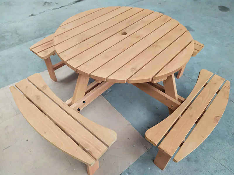 hot sell new classic fashion design external barbecue outside balcony backyard terrace banquet big wooden outdoor garden table