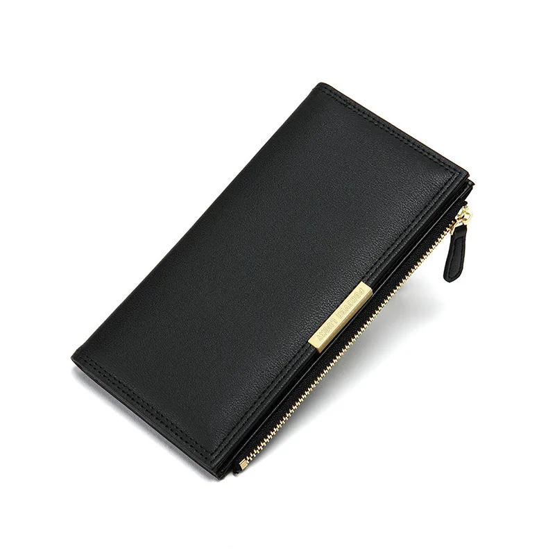 Slim wallet pu leather credit card holder female phone case wristlet wallet mini wallet for girls