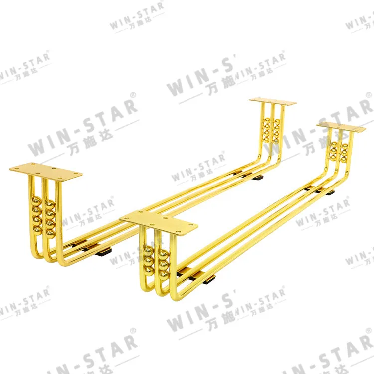 WINSTAR лидер продаж детали мебели металлический стержень 150 мм золотые ножки для дивана и кровати с шариками