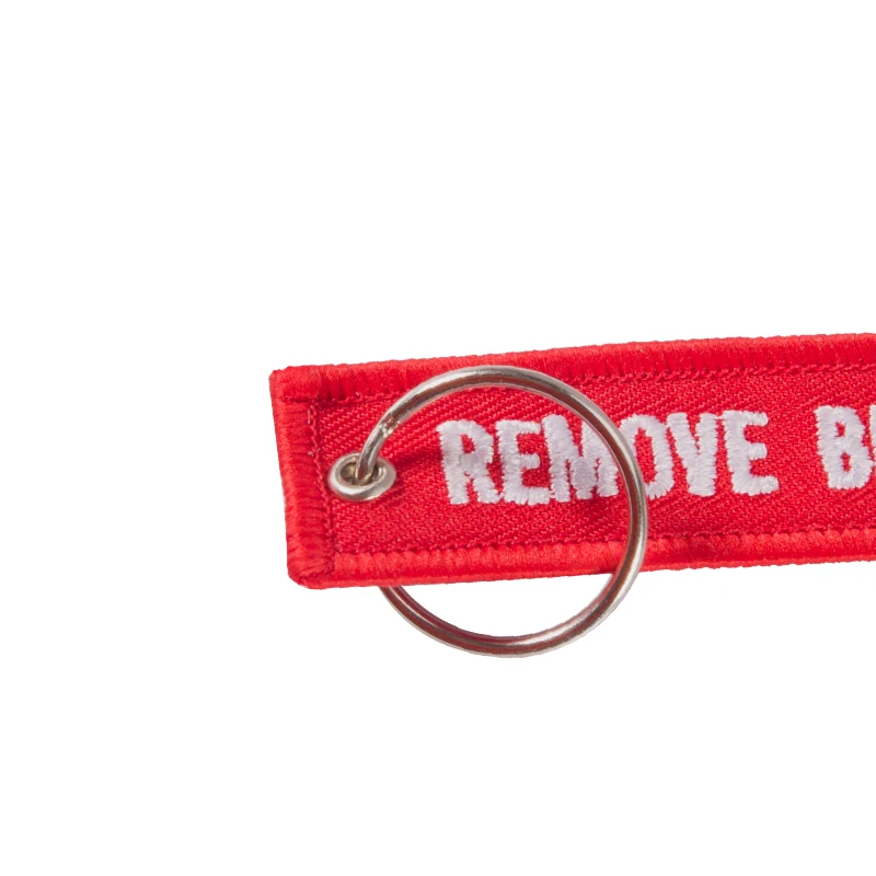 Wholesale Custom Brand Jet Tag Strap Car Jettags Motorcycle  Bicycle Embroidery Logo Letter Keychain Holder Key Chain Tags