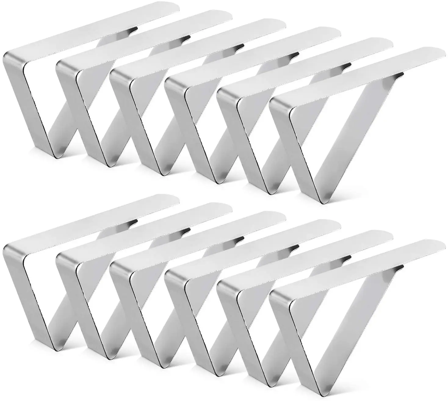 7.5X4.5cm triangle Tablecloth Clips Stainless Steel Table Cover Clamps Table Cloth Holders
