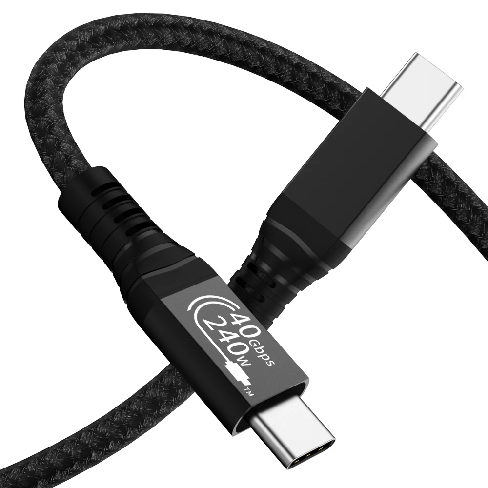 Iso Quality Usb4 C Type Cable Thunderbolt 4 8k 40gbps Multi Port Adapter Usb4 240w Cable for Laptop Hard Drive