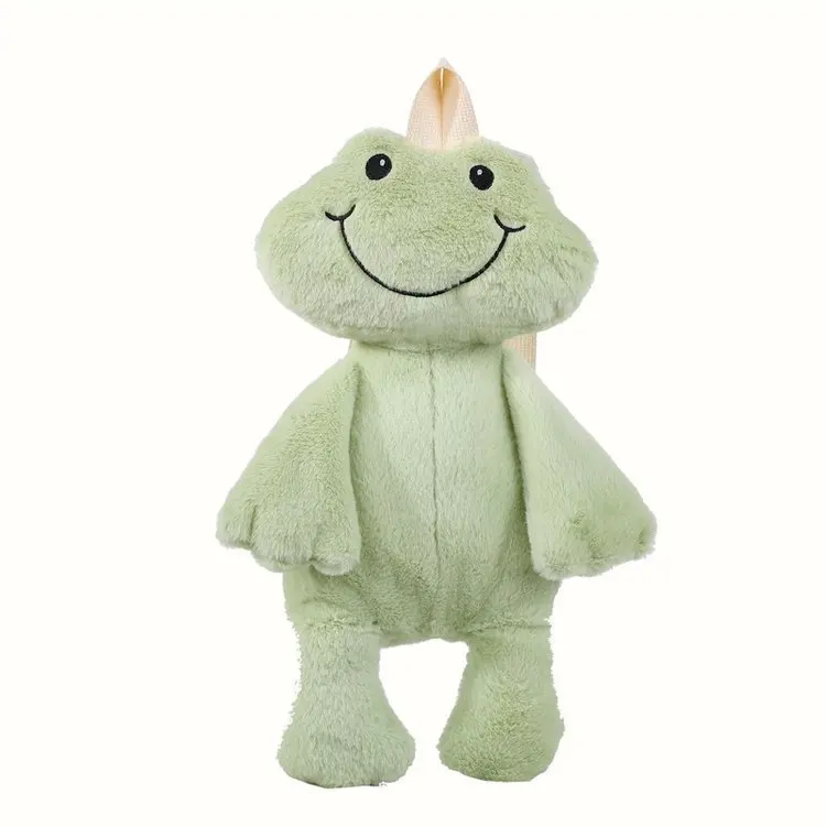 Frog Plush Bag Stuffed Soft Toy Cute Frog Plushie Pillow Figure Bag Backpack For Children Toy stuffed Smile Frog Toy Custom