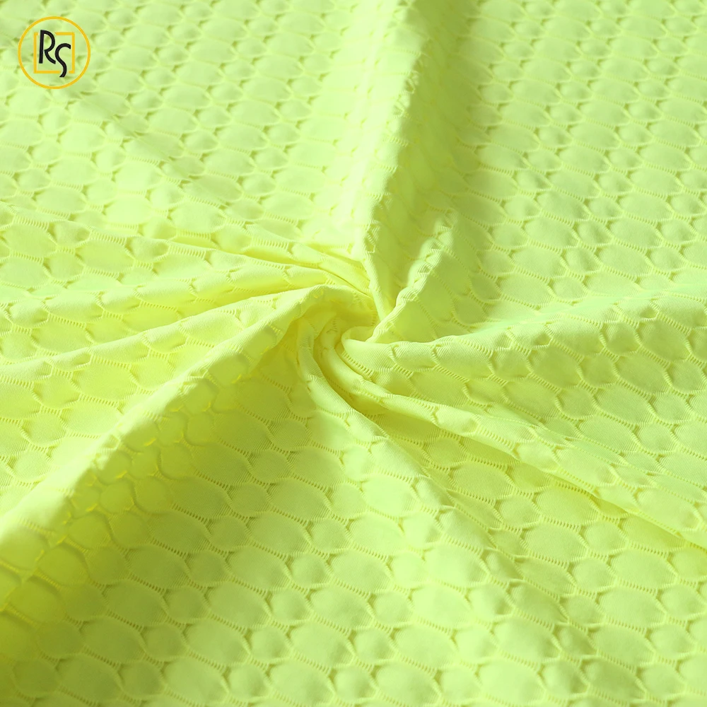 New Arrival Soft Jacquard Knitted Fabric Breathable Stretch Nylon Spandex Interlock Plain Dyed Underwear Activewear Garments