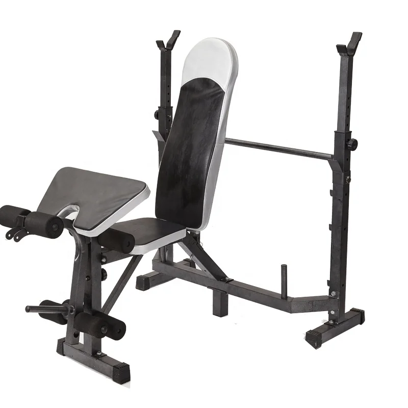 Multi station weight bench press leg curl home gym weights equipment adjustable commercial bench