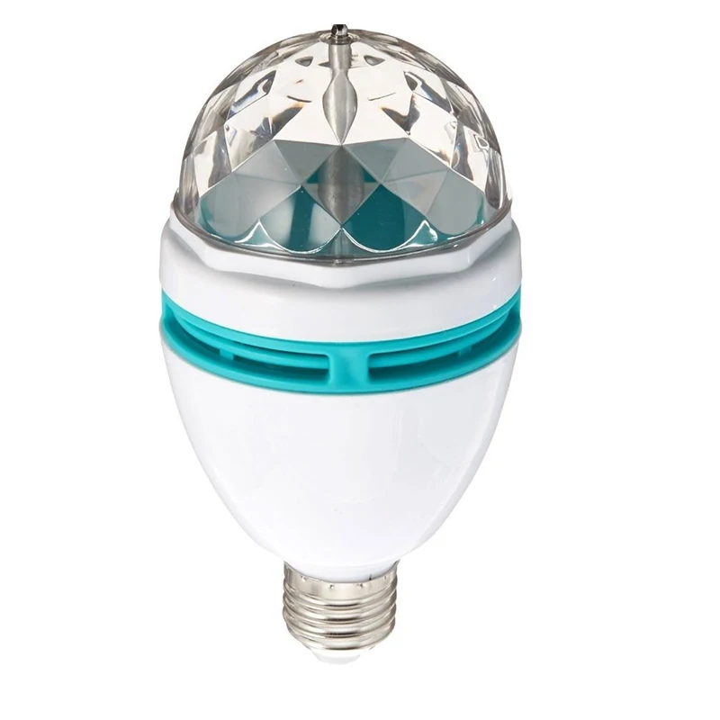 
Crystal Led Auto Rotating Bulb Light Stage Light Party Projector Party Decoration Lamp RGB Disco for Home E27 3W Full Color Ip44 