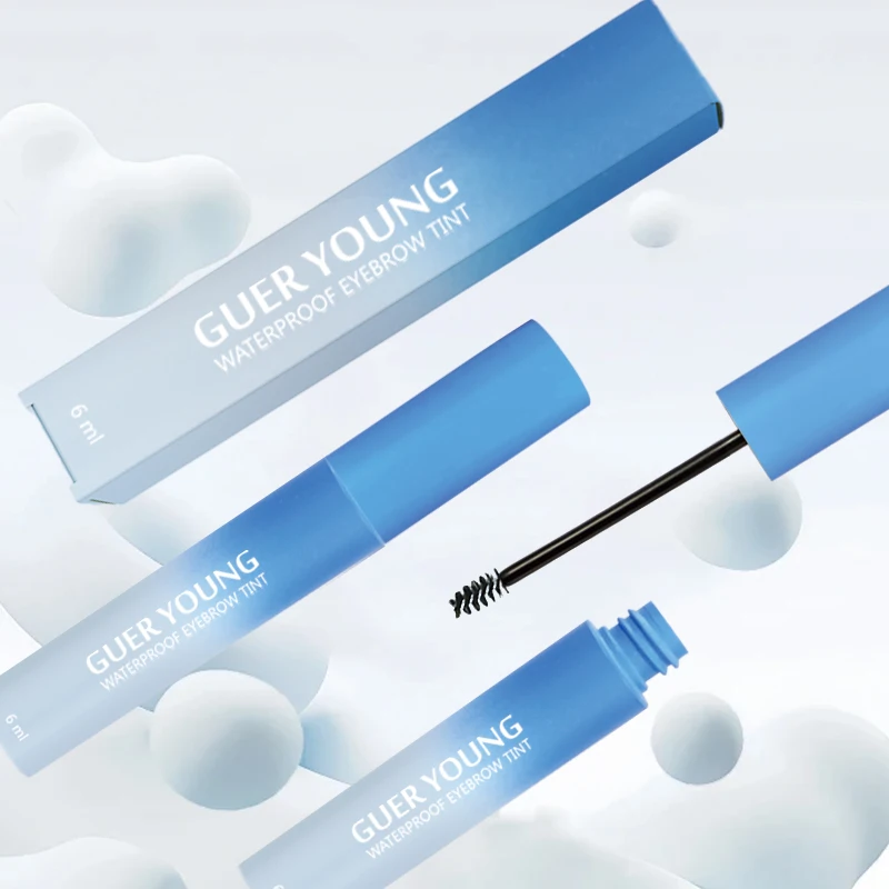 Luxury dark grey long lasting eyebrow  gel tint private label waterproof tinted gel for eyebrows