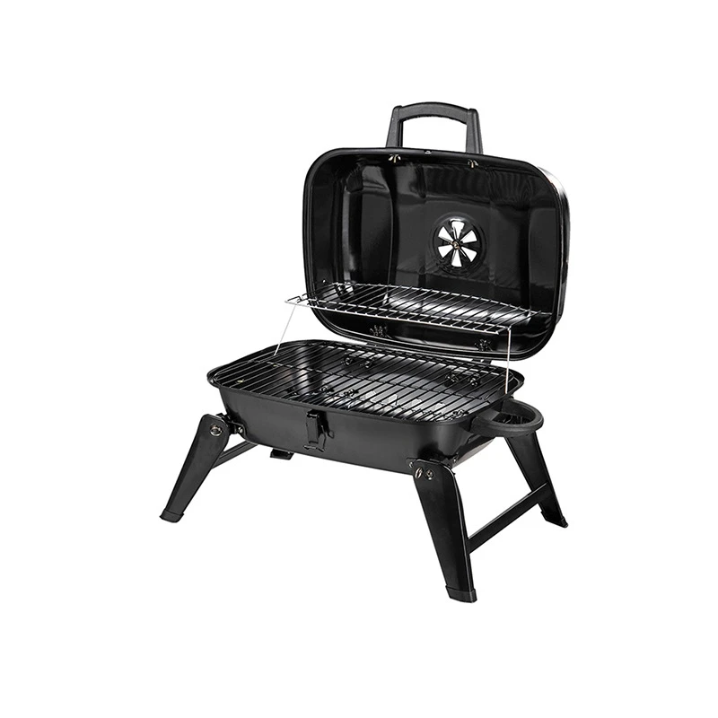 Folding Outdoor Grill: Stainless steel construction for durability, with a collapsible design for convenient storage