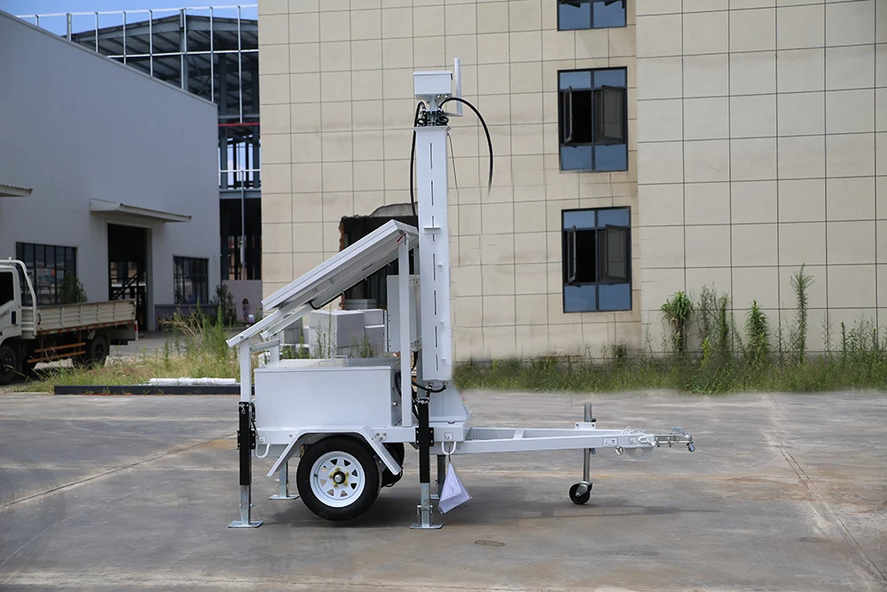 4-18m hand winch telescopic antenna mast