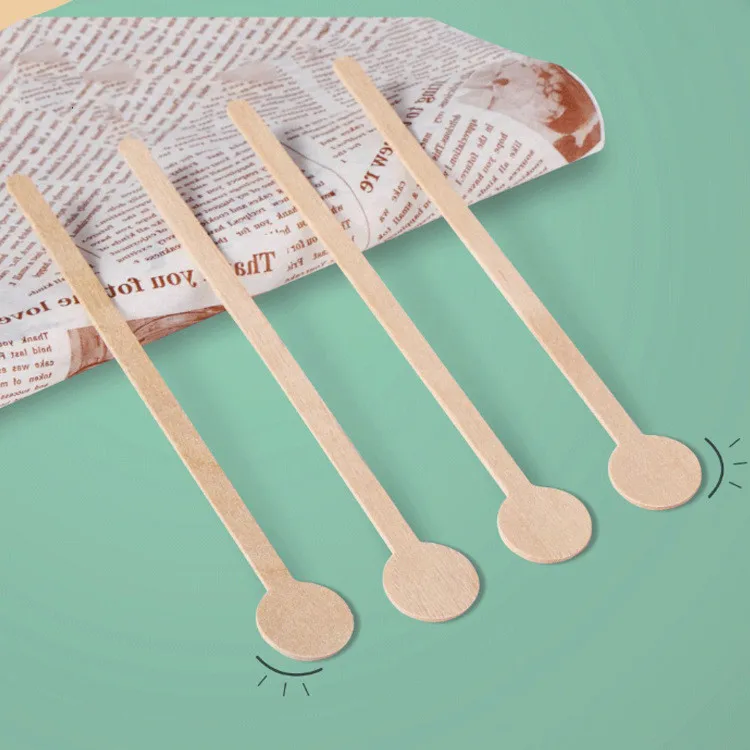 Disposable eco-friendly wooden stirrer coffee mate stick