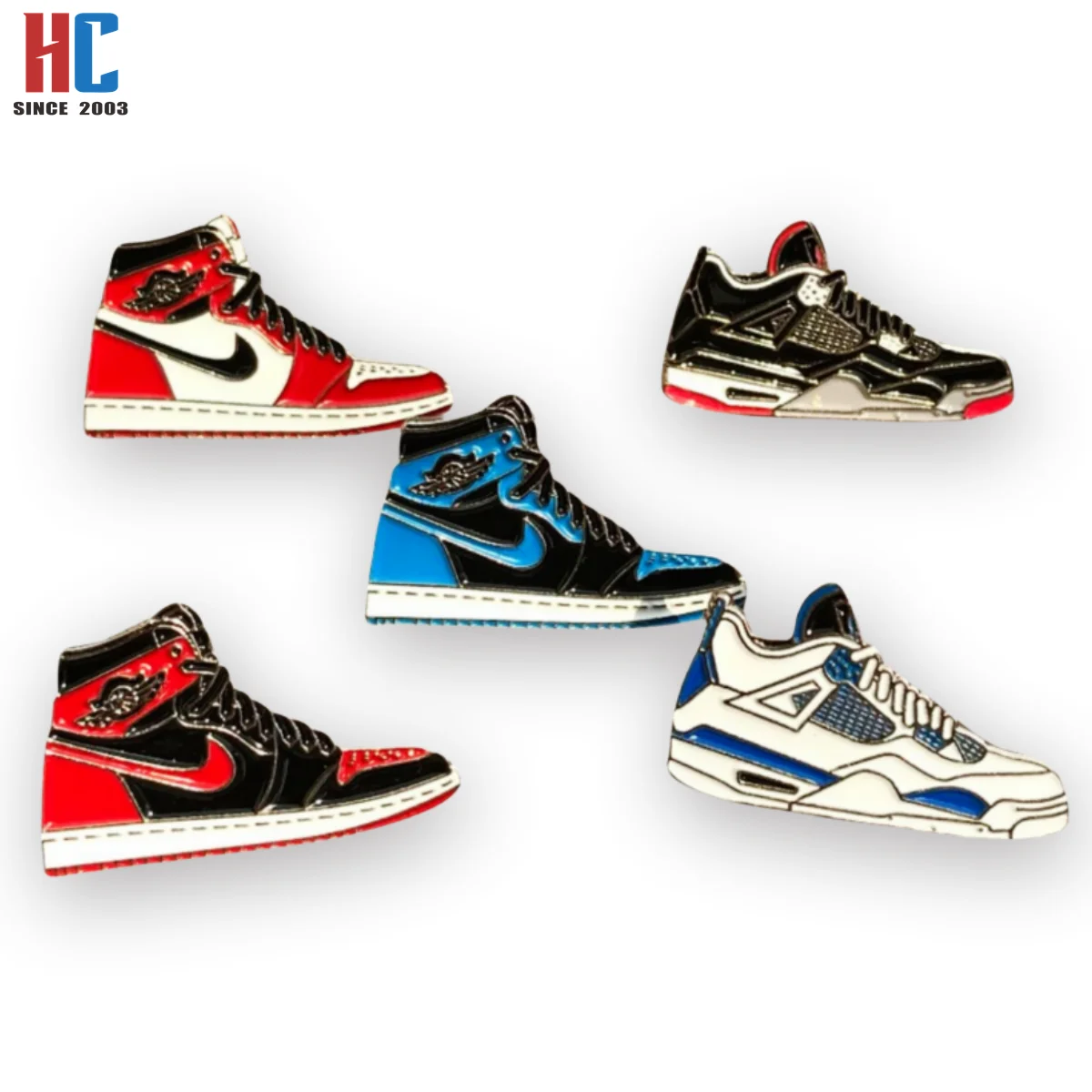 20 Years Factory Custom Green Converse Shoe Enamel Pin hard enamel Lapel Pin