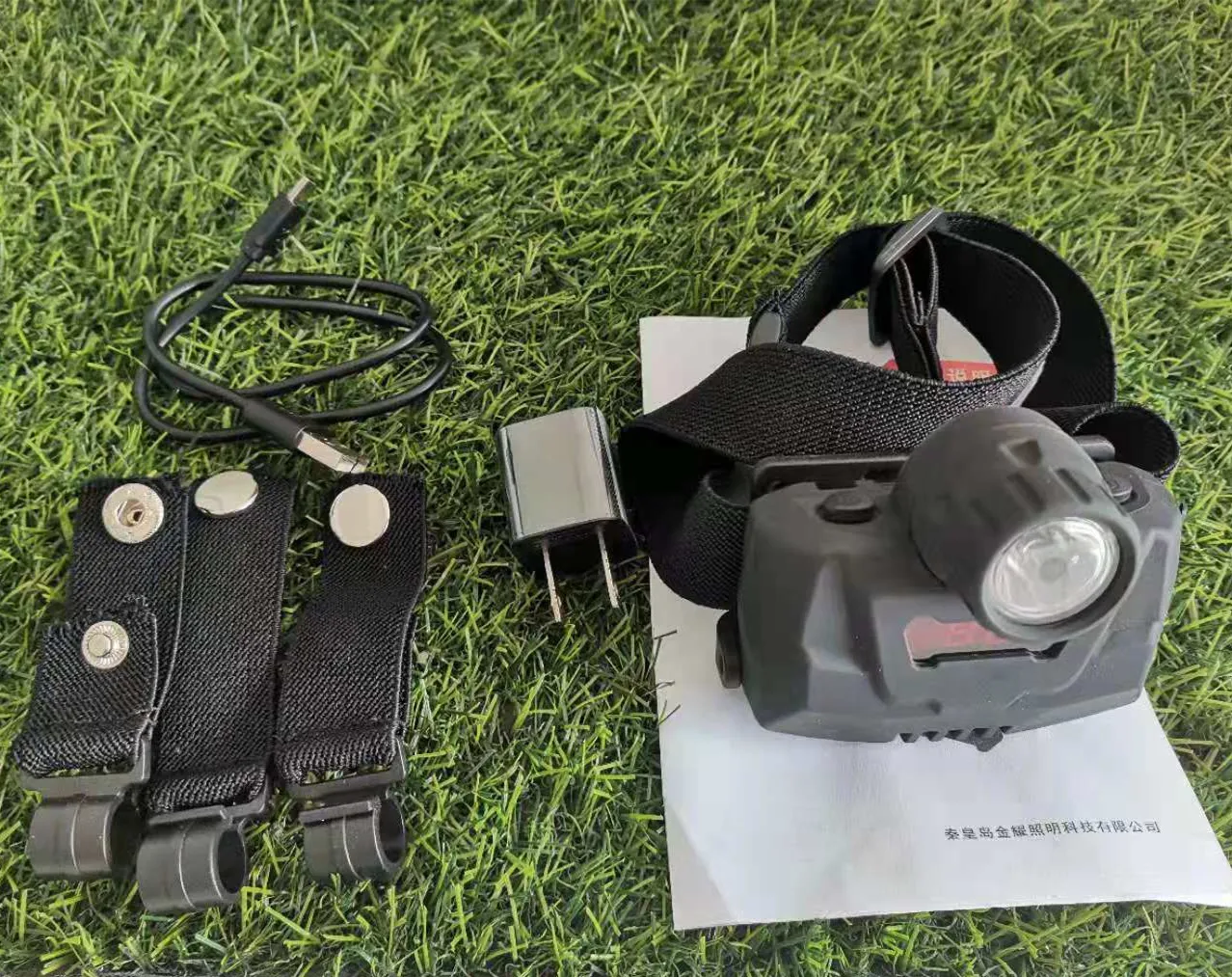 Factory price  Recyclable PVC headlamp flashlight headlamp led rechargeable