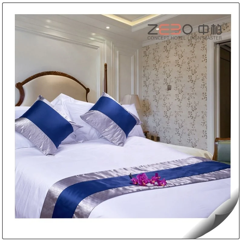 High Grade Jacquard Fabric Star Hotel Used bed runner with pillow