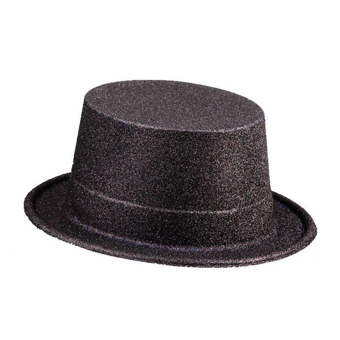 GG wholesale Retro British Style Jazz Hat Gold Powder Sequin Top Hat Carnival Festival Bar Party Props