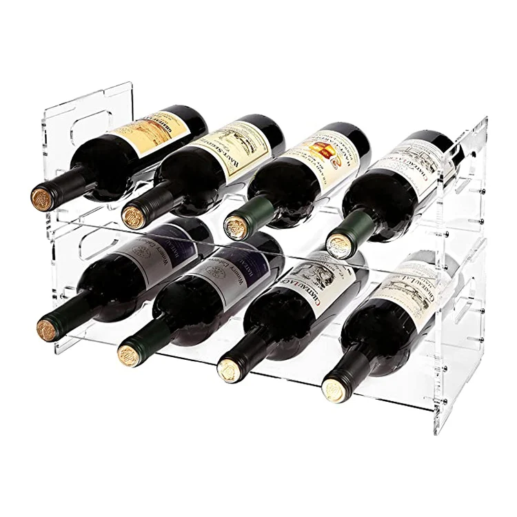 
Custom Printed High Quality Home Storage Organizer Rack Bottle Acrylic Wine Display Cabinet 