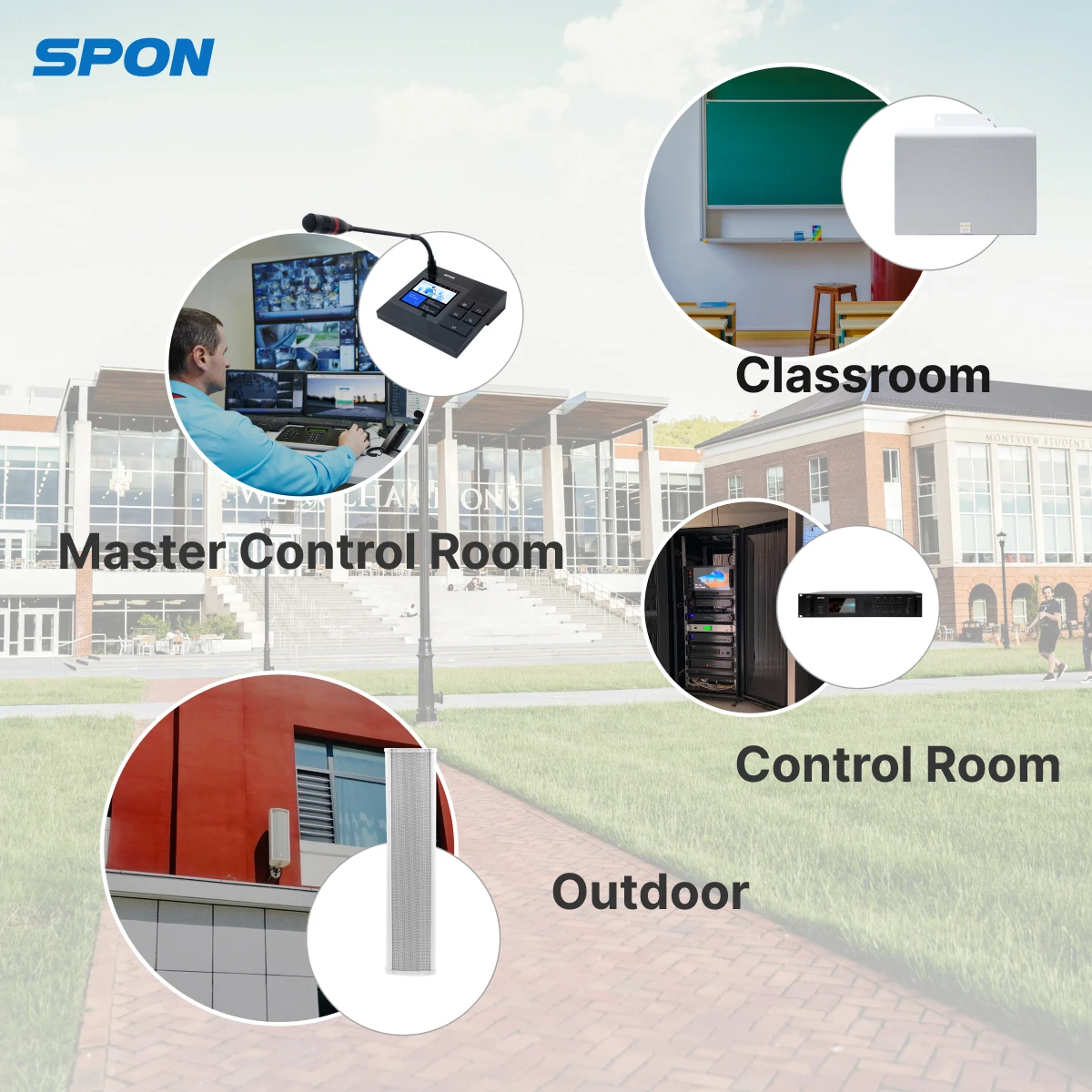 Automatic School Bell System Voice Announcement Broadcating System Background Music System