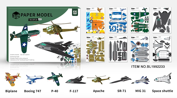 Children Juguete Preschool Educational game learning crafts DIY creative art 3D Robot paper model origami toy