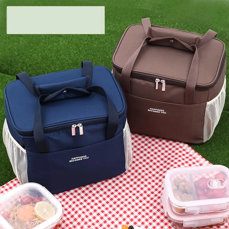 Oxford Cloth Picnic Bag Waterproof Thermal Insulation Portable Lunch Cooler Bag Takeaway Delivery Bag